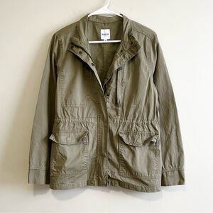 Kensie Jeans Olive Cotton Utility Jacket